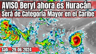 Atención ésto es muy importante Beryl acaba de convertirse en poderoso Huracán huracan [upl. by Hamer]