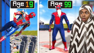 SURVIVING 99 YEARS AS SPIDERMAN IN GTA 5 GTA 5 MODS RP [upl. by Atteuqehs]