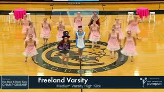 Freeland varsity Pom high kick 2024 [upl. by Ttennaj]