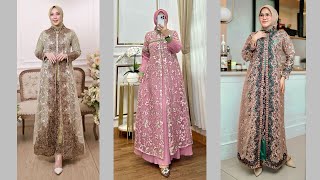 INSPIRASI MODEL BAJU GAMIS BROKAT TILE TERBARU 2025 GAMIS BROKAT MODERN [upl. by Irrehc]