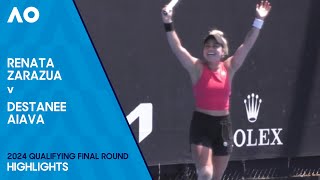 Renata Zarazua v Destanee Aiava Highlights  Australian Open 2024 Final Qualifying [upl. by Trevorr]