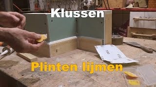 Timmertip 824 Plinten tegen de muur lijmen met kit [upl. by Ahsinroc]