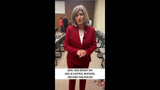 Sen Joni Ernst on Jan 6 Capitol Rioters Defund The Police [upl. by Bluh]