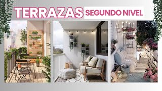 Terrazas Pequeñas Segundo Nivel 🪷 Ideas y Decoración [upl. by Amles]