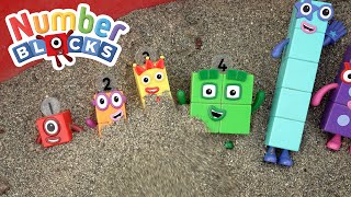 Numberblocks are Buried in my Sandbox Find and Arrange Numbers Left to Right  Learn with Toys [upl. by Sucramej584]