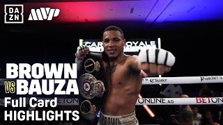 FULL CARD HIGHLIGHTS  KEVIN HAYLER BROWN VS JOHN BAUZA [upl. by Adamik558]