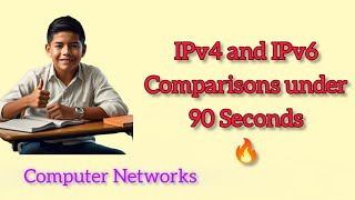 IPv4 and IPv6 difference under 90 seconds Computer Networks ipv4 addressing [upl. by Judie708]