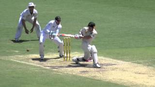 David Warner in nervous 90s reaches century Gabba Ashes Test 2013 [upl. by Hatch778]