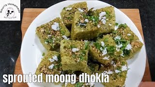 Healthy And Tasty Sprouted Moong Dhokla [upl. by Nadabus936]