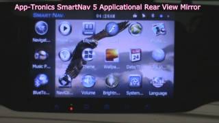 SmartNav 5 all in one GPS updatable rear view mirror from AppTronics [upl. by Lenwood]