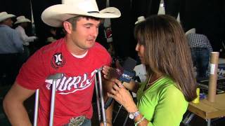 PBRs Cody Ford injured on Asteroid a contender for the World Champion Bull title [upl. by Ayhtak]