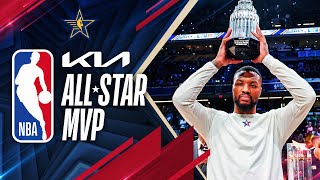 Damian Lillard Wins The 2024 KiaAllStarMVP  2024 NBAAllStar [upl. by Arotak]