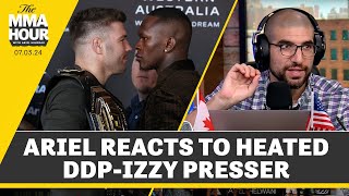 Ariel Helwani Reacts To Heated Dricus du Plessis vs Israel Adesanya UFC 305 Press Conference [upl. by Nollahp652]