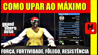 GTA 5  COMO AUMENTAR A FORÃ‡A FURTIVIDADE FÃ”LEGO E RESISTÃŠNCIA DEIXANDO AO MÃXIMO AS ESTATÃSTICAS [upl. by Shanta]