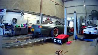 HKS T51R Bridge port Mazda RX7 13B FD3S TGS Tuning UK [upl. by Ankeny]