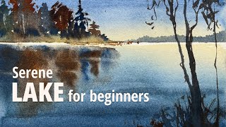 Wet in wet amp washes  Watercolour practice painting for beginners [upl. by Adil453]