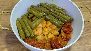 ETLÄ° VE EKÅžÄ°LÄ° KURU DOLMA VE SARMAðŸ’¯DAÄžILMADAN Ã‡Ä°Äž KALMADAN LOKUM GÄ°BÄ° KURU DOLMA NASIL YAPILIR [upl. by Harley583]