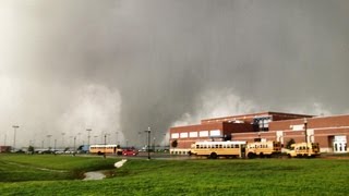 TORNADO EMERGENCY for MOORE OKLAHOMA EAS 814 [upl. by Yllah]