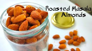 Roasted Masala Almond  Festival Snack  How To Make Roasted Almonds  perfect Masala Badam  salted [upl. by Hnacogn981]