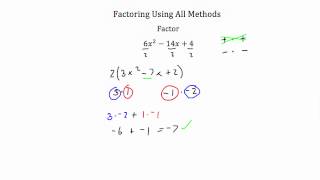 Factoring Using All Methods [upl. by Annawyt]