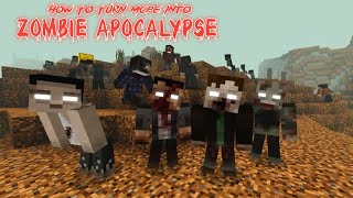 How To Turn Minecraft Pe Into A Zombie Apocalypse  Zombie Apocalypse Mod  Hindi  Devay Gaming [upl. by Nicko591]