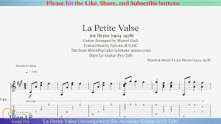 La Petite Valse Arrangement for Acoustic Guitar with Tab [upl. by Buddie]