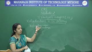 Introduction to Transport Layer  V Semester  CSE  Module 02  CNS  Session 01 [upl. by Snow]