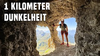 Dolomiten berühmter LagazuoiStollensteig 😱 atemberaubende Ausblicke mit langen Tunneln [upl. by Reehsab]