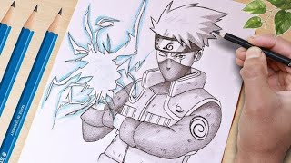 part 2 Kakashi Hatake Drawing on Board 😍🔥 art shorts [upl. by Eolc]