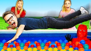 Filling our Entire Pool with Over 10000 Ball Pit Balls for Face Reveal Bad Idea [upl. by Berton]