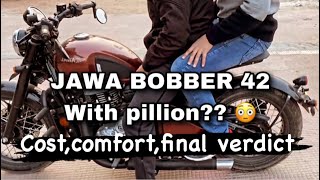 Jawa Bobber 42Aftermarket Pillion Seat experience [upl. by Anissa]