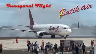 Plane Spotting  Sandakan Airport Batik Air Inaugural Flight  Boeing 7378U3 [upl. by Anaeel387]