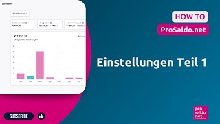 HOW TO ProSaldonet  Einstellungen Teil 1  ProSaldonet [upl. by Lledor]