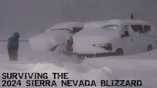 Surviving HUGE Blizzard in Truckee California  Life in a 4x4 Van [upl. by Alma]