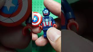 Lego Venomized Captain America  Marvel Superheroes Unofficial minifigures lego shorts [upl. by Antoine]