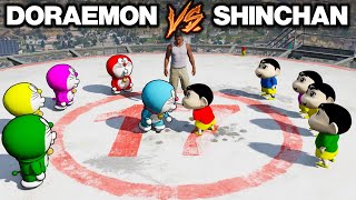 Shinchan Vs Doraemon Epic Battle GTA 5 telugu [upl. by Haman]