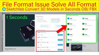 Sketchfab GLTF Convert FBX OBJ All Format File To 3D Models in 1 Seconds sketchfab [upl. by Aneleiram]