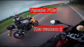 BMW S1000RR vs Yamaha FZ1S [upl. by Lekcim]