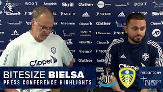 Team news style of play Bruce  Marcelo Bielsa press conference  Newcastle United v Leeds United [upl. by Lomasi]