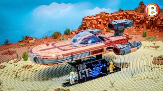 LEGO Star Wars 75341 Luke Skywalkers Landspeeder  Stop Motion Review [upl. by Annaiv]