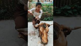 Niuqi hotpot big bull head cooking recipe food cooking spicy mukbang spicyfood [upl. by Rawde]