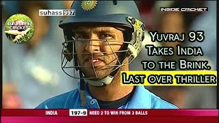 West Indies vs India Yuvraj 93 takes India to the brink of a famous win [upl. by Sarah881]