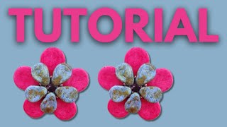 Clip earrings quotNemorosaquot con Anemone Petal Beads grandi e piccole [upl. by Acirrej702]