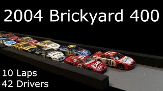 2004 Brickyard 400 NASCAR Stop Motion [upl. by Jaime]