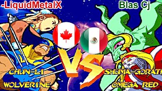 Marvel Super Heroes Vs Street Fighter  LiquidMetalX vs Blas Cj FT5 X2 [upl. by Eliseo]