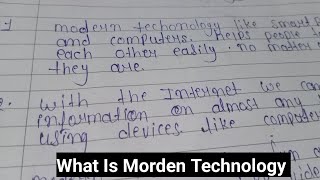 5 lines on Modern Technology in English Essay on Technology in English Essay on Technology 5 lines [upl. by Tronna]