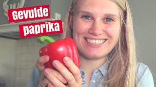 RECEPT GEVULDE PAPRIKA MET ROOMKAAS [upl. by Bradlee]