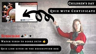 World Childrens Day Quiz with free certificate learnwithus quiz learnwithus13 learnwithusedu [upl. by Annoirb]