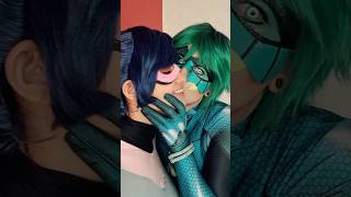 Love Multimouse and Viperion 🩶💚 cosplay lukanette ladybugcosplay viperion multimouse kiss [upl. by Virendra983]