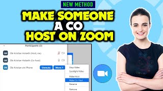 How to make someone a co host on zoom 2024  co host option in zoom [upl. by Scales656]